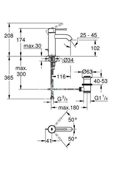 Grohe ESSENCE BATERIA UMYWALKOWA, MĂRIMEA S 23589DL1 periat, nuanță caldă de ...