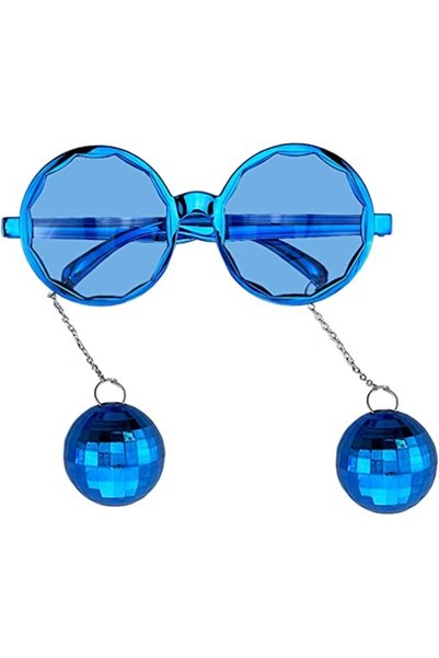 Generic Brand Mey Import ®   Blue Color Disco Ball Shiny Christmas Party Glas...
