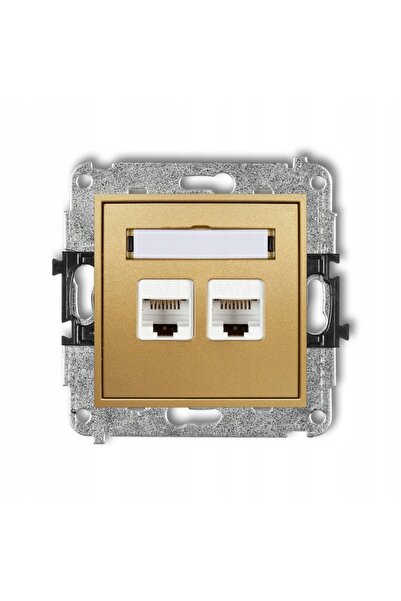 KARLIK PRIZĂ COMPUTER 2xRJ45 5e MINI AURIE