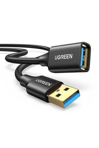 Ugreen كابل تمديد USB-A 3.0، ذكر إلى أنثى، 3 متر، أسود