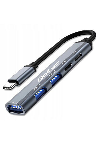 Qoltec Adaptor HUB USB-C 3.1 5 în 1 |   USB-C PD |   USB-C |   2x USB 2.0 |  ...