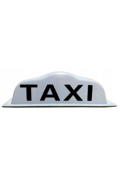 dbautomotive LAMPĂ TAXI ALBĂ 12V, LAMPĂ DE SEMNALIZARE CU SCRIS PE MAGNET A0H51