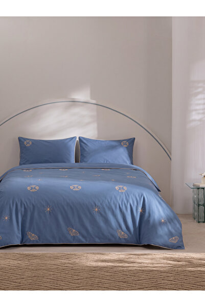 BELENAY Maribosa 4 Piece 100% Cotton Embroidered Double Duvet Cover Set