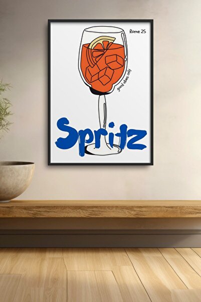 HOMEPACK Spritz Good Vibes Only Roma Desen înrămat Pictură Cocktail Poster Ba...