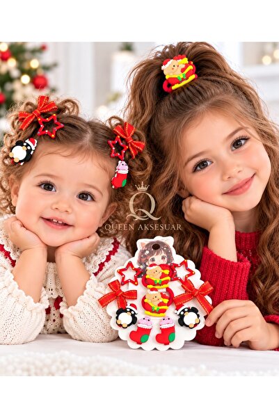 QUEEN AKSESUAR Set de 10 bucăți mini cleștișori mici cu elastic, decorațiuni ...