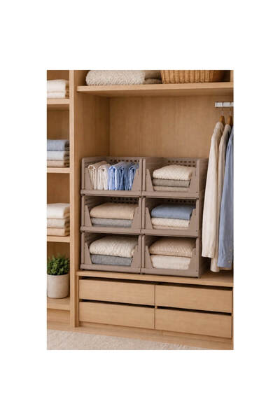 Piev Stackable Clothing Organizer with Sliding Shelf System for Inside the Cl...