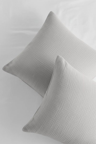 Karo Fata de perna, muselina, gri, 50x60 cm, 100% bumbac, cu fermoar