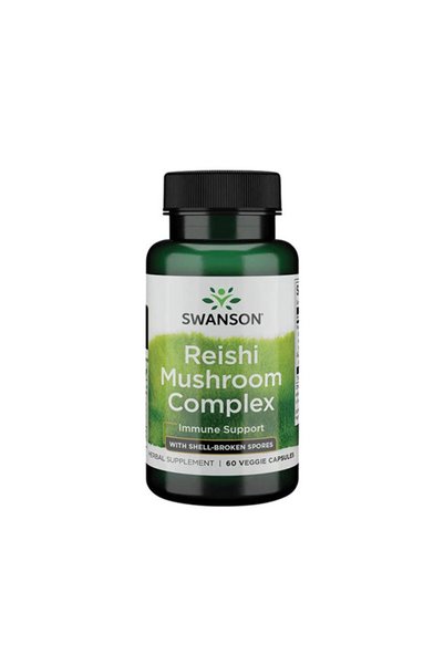 SWANSON Super Potent Reishi Mushroom Complex - Supliment din Plante, 60 capsu...