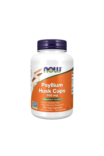 Now Psyllium Husk 500mg - Supliment din Plante, 200 capsule
