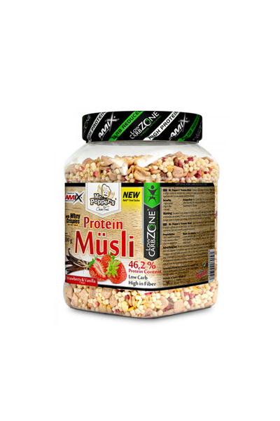 AMIX Mr. Popper's Protein Müsli - Musli Proteic, Afine - Vanilie, 500 g