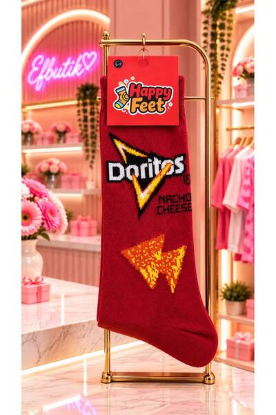 EFBUTİK Doritos Nacho Cheese Red Socks