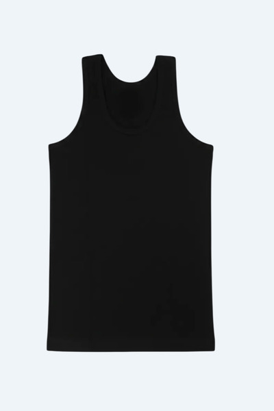 mintev Black Ribana Boys' Undershirt 328-2 (6 Pieces)