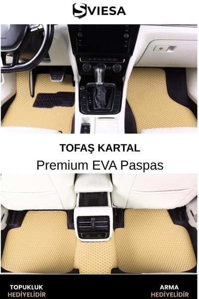 Sviesa EVA Tofaş Kartal Araç Paspas Havuzlu Taban Su Geçirmez Kokusuz Özel Üretim 3D Premium Oto Paspas