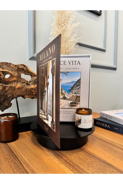 NAHİTA ATELİER Milano & Dolce Vita 2-Piece Decorative Book Box Set – Italian-Inspired Modern Coffee Table Book