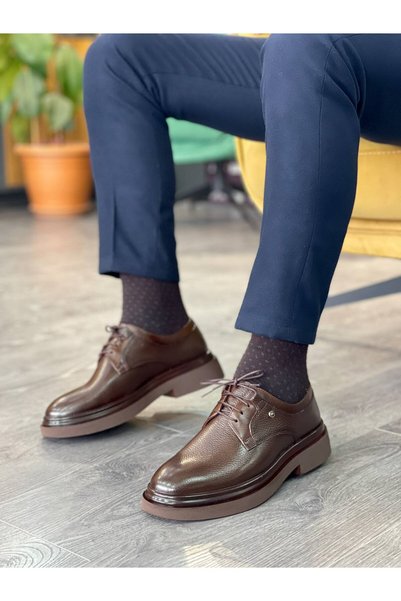 MOR KUNDURA Brown Floater Genuine Leather Daily Use Men's Shoes Mrg243