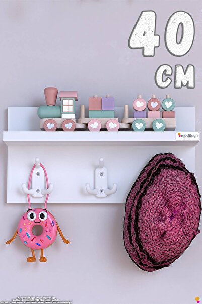 Modilayn KEDİ 9 شماعات تعليق لغرفة الشباب مع 9 خطافات (36.4×19 سم) - تصميم أن...
