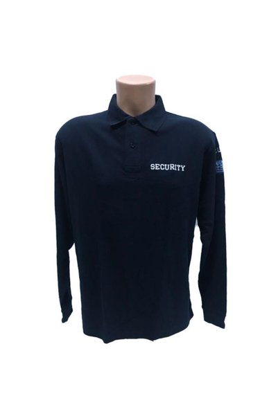 All About Army Μπλούζα Polo Μακρυμάνικη Security Μπλε XXL