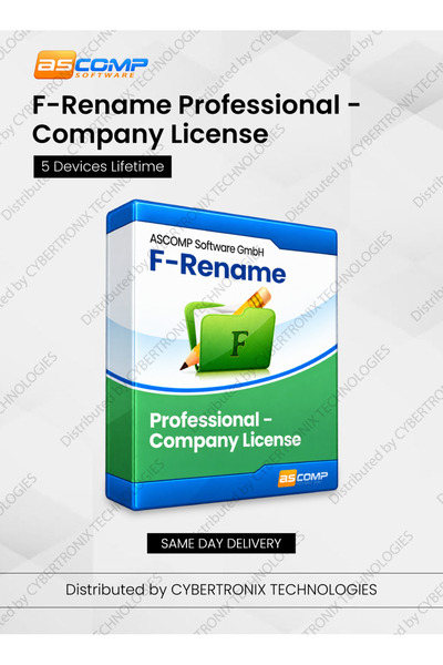 asCOMP SOFTWARE F-Rename Professional Company License | 5 Devices | Lifetime | Digital License | Same Day Delivery