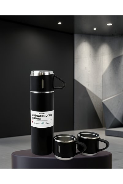 ASTRALTECH Thermos Set Stainless Steel 3 Cups 500 ml 12 Hours Heat Preservation