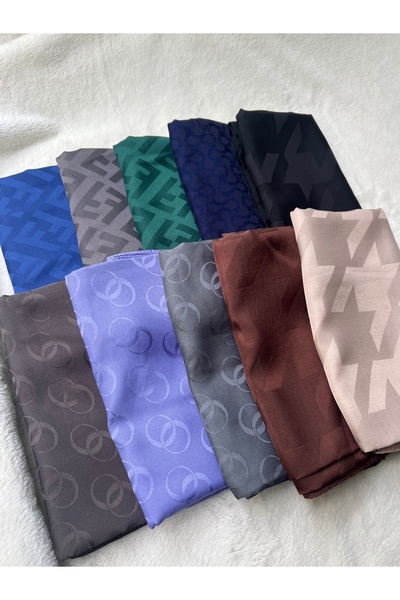 shalby Hijab Jacquard Satin Shawl Set of 10
