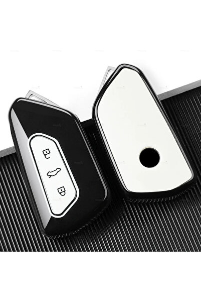 Alazpay غطاء مفتاح السيارة من مادة TPU متوافق مع سيارات فولكس فاجن جولف، باسا...