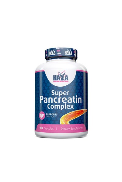 haya labs Super Pancreatin Enzymes - Supliment din Plante, 100 capsule