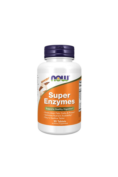 Now Super Enzymes - Supliment din Plante, 90 tablete