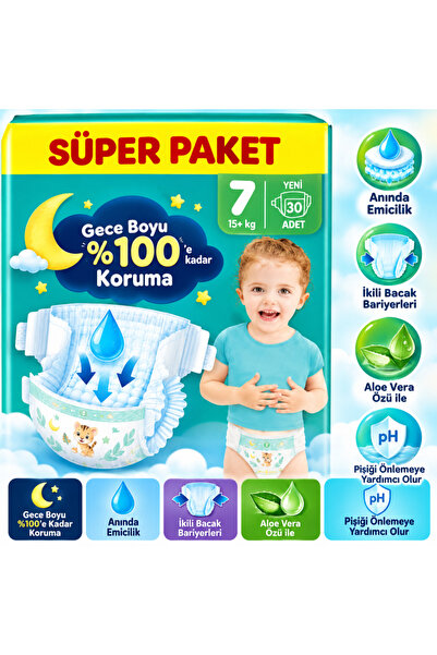 kumkumticaret Active Baby Super Package Baby Diapers Size 7 30 Pieces