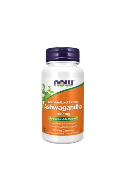 Now Ashwagandha Extract 450mg - Supliment din Plante, 90 capsule vegetale