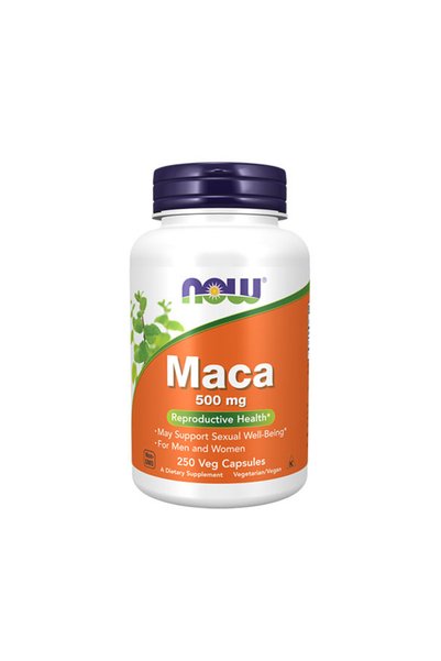 Now Maca 500 mg - Supliment din Plante, 250 capsule vegetale