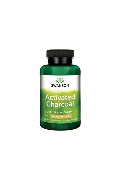 SWANSON Cărbune Activat 260mg - Supliment din Plante, 120 capsule
