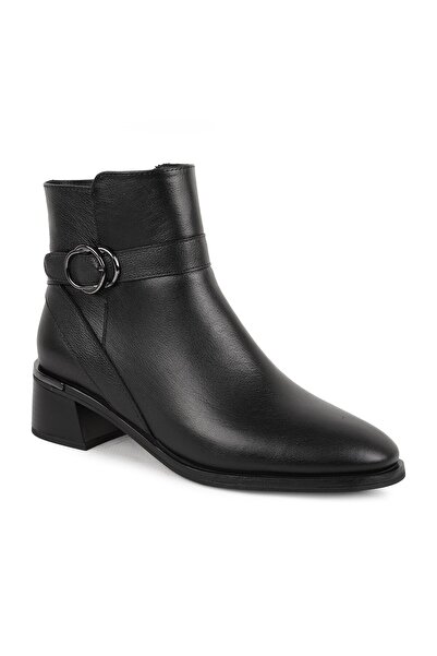 Libero Women's Boots L065.502K Black Genuine Antique Leather with Side Belt a...