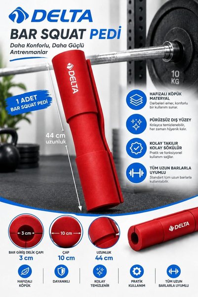 Delta Halter Pedi Squat Bar Pedi Hafızalı Köpük Omuz Koruyucu Barbell Destek ...