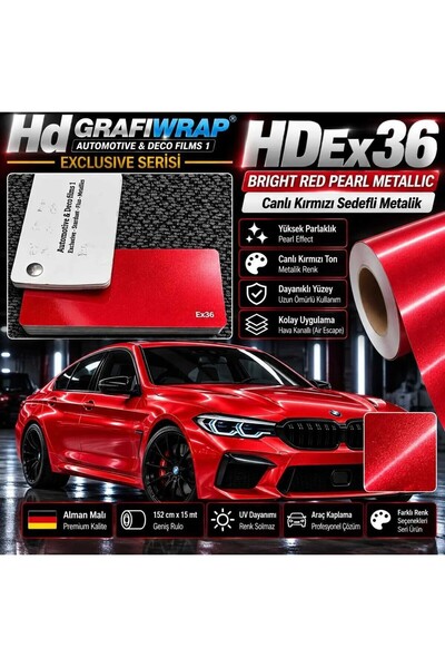 HD AMERICAN CANLI KIRMIZI SEDEFLİ METALİK 5M