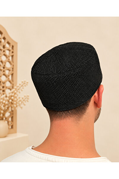 Bilenler Men's Prayer Skullcap Molded Skullcap for Hajj, Umrah and Daily Use