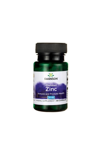 SWANSON Zinc Chelat 30mg - Supliment cu Zinc, 90 capsule