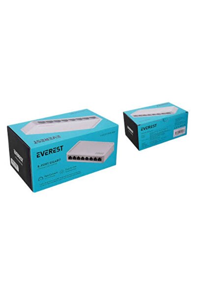 Everest ESW-808 8 Port 1000Mbps RTL8370N Gigabit Ethernet Switch Hub