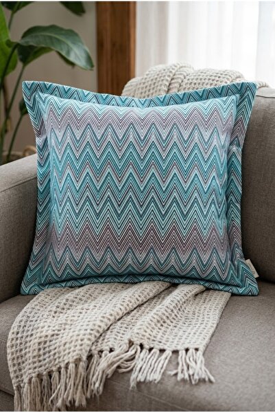 Alseko Concept 01-Husă de pernă cu model zig-zag imprimat, 43x43 cm