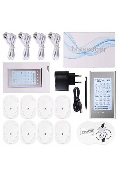 NO BRAND ELEKTROSTIMULATOR TENS EMS APARAT DE MASAJ + ELECTRODE SET CU 24 DE ...