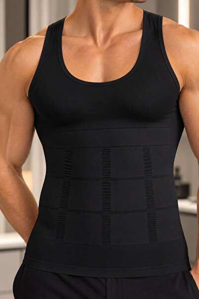 ÇAPULA Men's Seamless Corset Undershirt Body Shaper Chest