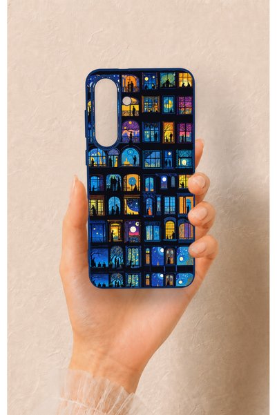 Vip Case Samsung S25Fe Compatible Night City Stories Patterned Silicone Case