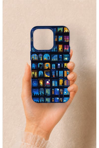 Vip Case iPhone 14 Pro Compatible Night City Stories Patterned Silicone Case