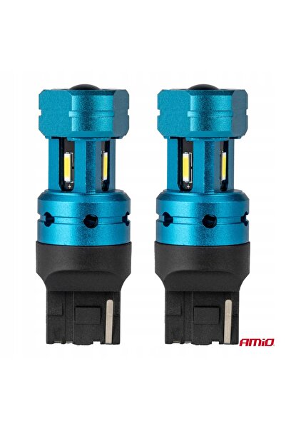 AMIO LUMINI AUTO W21W LED CANBUS T20 4xSMD 12V 24V 2 BUC LUMINĂ ALBĂ