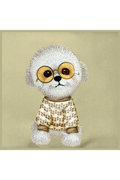 NO BRAND Geantă de umăr Nimmy Crossbody Glasses Cool Dog, kaki