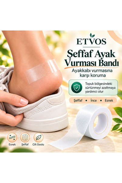 ETVOS Şeffaf Ayak Vurması Önleyici Koruyucu Bant 5 cm x 5 m – Topuk, Ayak ve ...