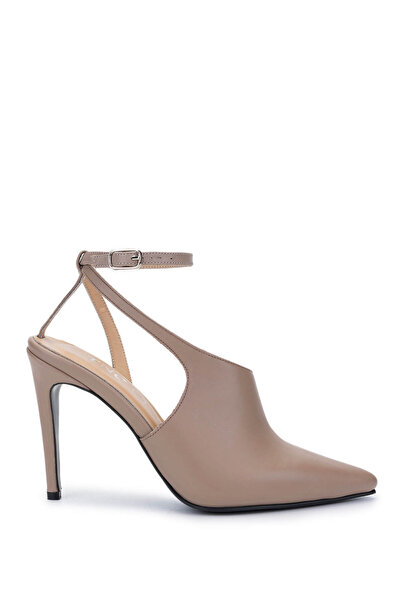 Tamer Tanca Women's Genuine Leather Mink Heeled Shoes