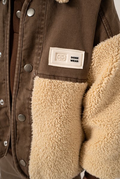JNF kids Baby Boy & Child Plush Gabardine Jacket Sweat Pants 3-Piece Set
