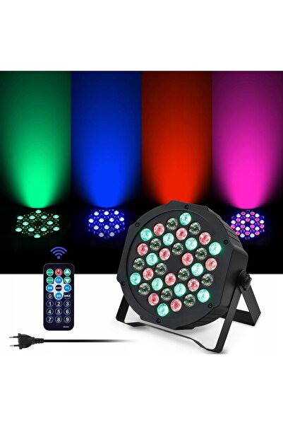 NO BRAND LED Par 36 Iluminat Disco LED RGB DMX512 cu Telecomandă 2 bucăți M1569