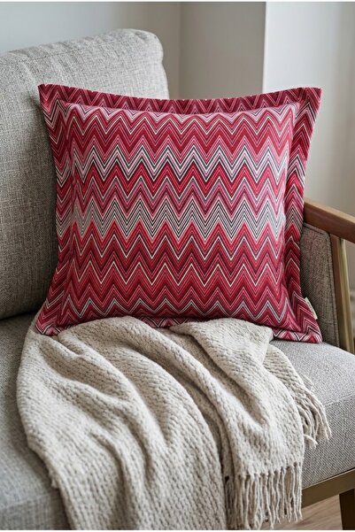 Alseko Concept 01-Husă de pernă cu model zig-zag imprimat, 43x43 cm