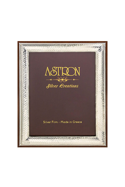 ASTRON Σφυρήλατο πλαίσιο επιμεταλλωμένο με ασήμι 925 °   ασημί και καφέ ξύλο ...